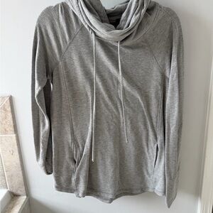 Gray Women's Cowl Neck Sweatershirt
